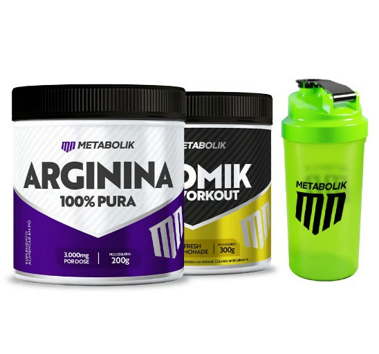 Arginina + Pré-Treino Atomik - Metabolik Nutrition