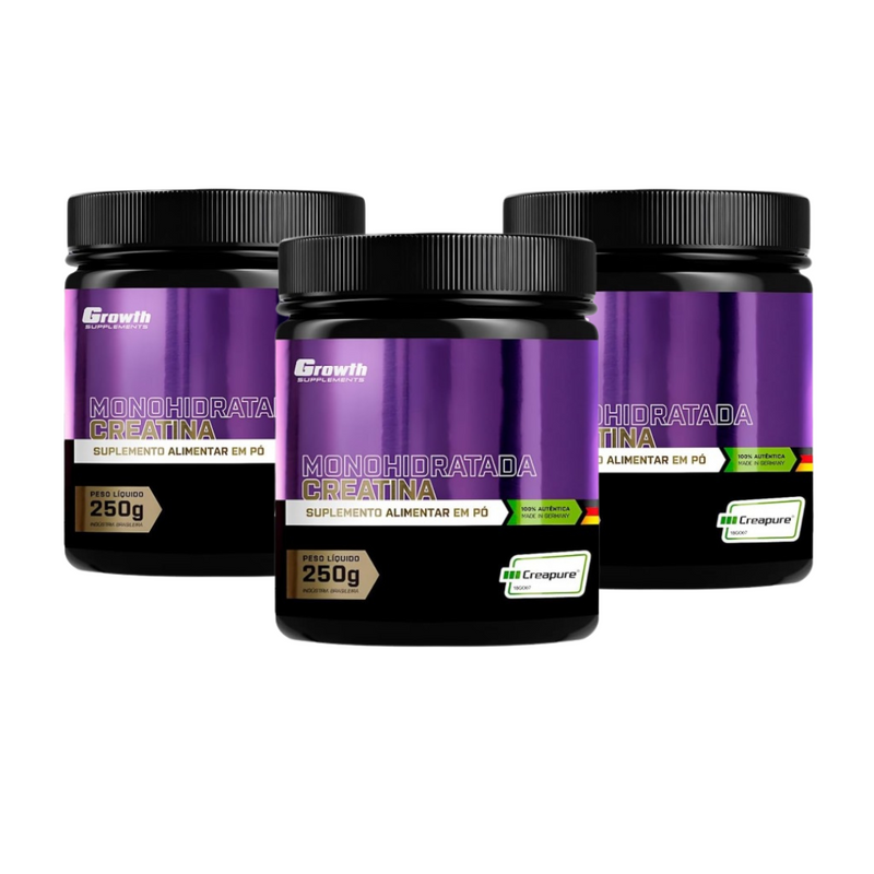 kit 3 Creatina Creapure  (250g) - Growth Supplements