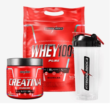 Combo Whey 100% Pure 907g (pt) Creatina 150g - Integral Médica