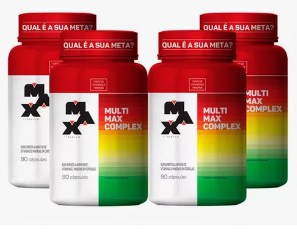 4x Multimax Complex - 90 Cápsulas Cada - Max Titanium