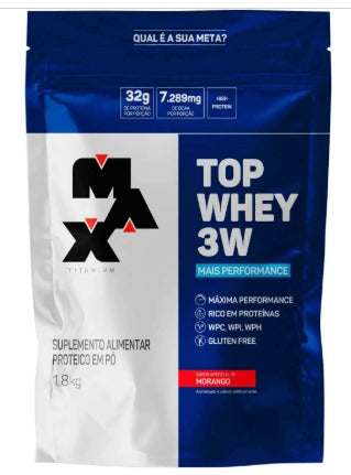 Top Whey 3w + Performance (900g) - Max Titanium