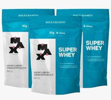 3x Super Whey Refil 900g - Max Titanium