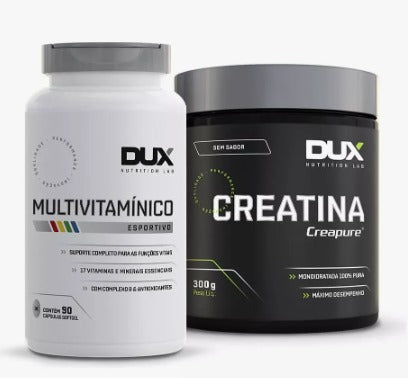 Creatina 300g + Multivitamínico 90 Cápsulas - Dux Nutrition